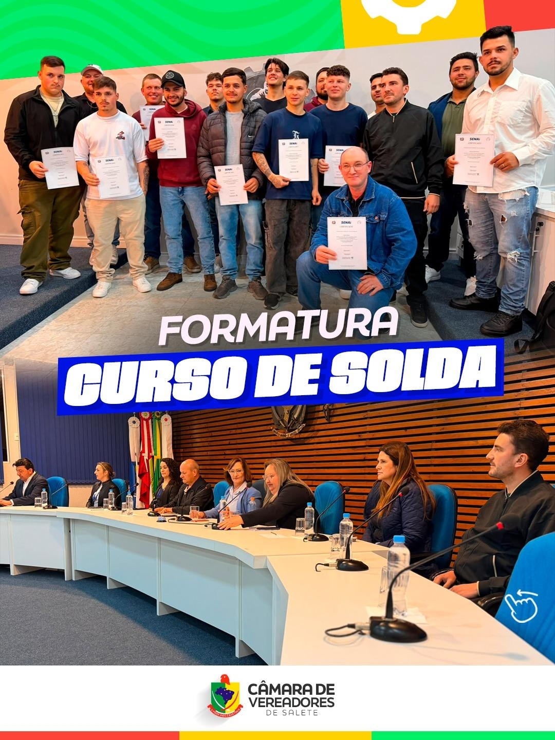 Câmara de Salete sedia formatura do Curso de Solda