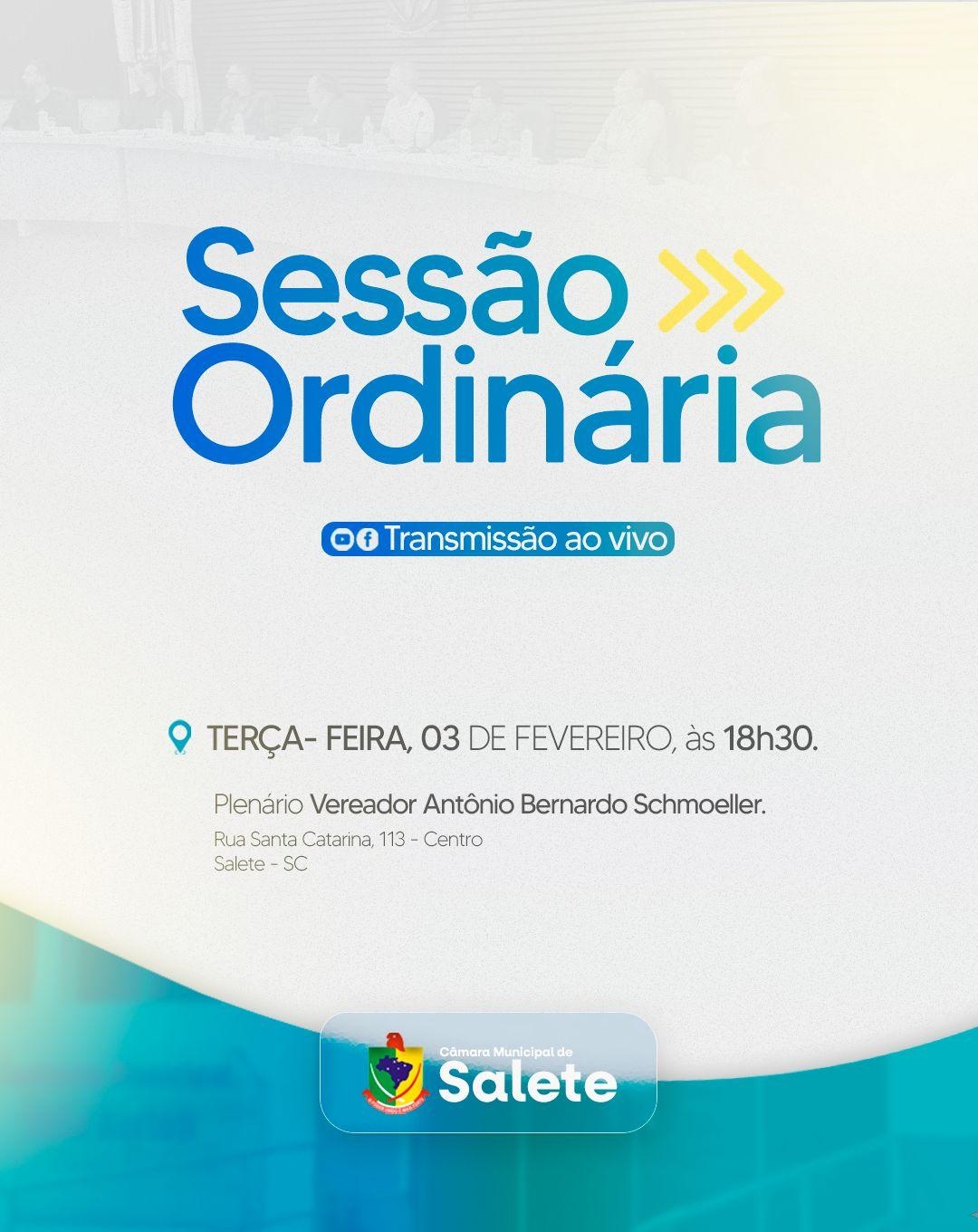Venha participar da primeira Sessão Ordinária de 2026!